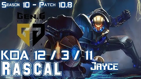 Gen Rascal JAYCE vs RUMBLE Top - Patch 10.8 KR Ranked