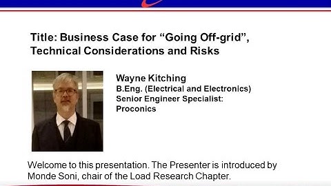 SAIEE Load Research Chapter | Business Case for “Going Off-grid”, Technical Considerations and Risks