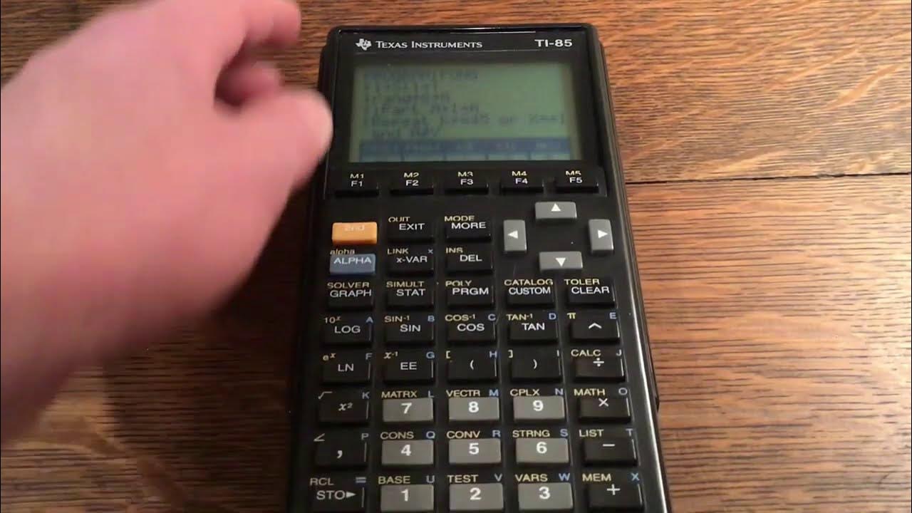 Pong For The TI-85 - YouTube