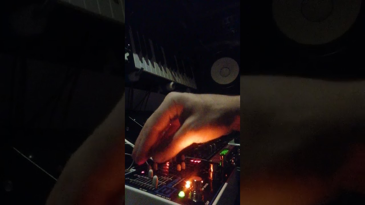 Playing bass guitar with EHX Hog effect, and EHX 8 step sequencer.