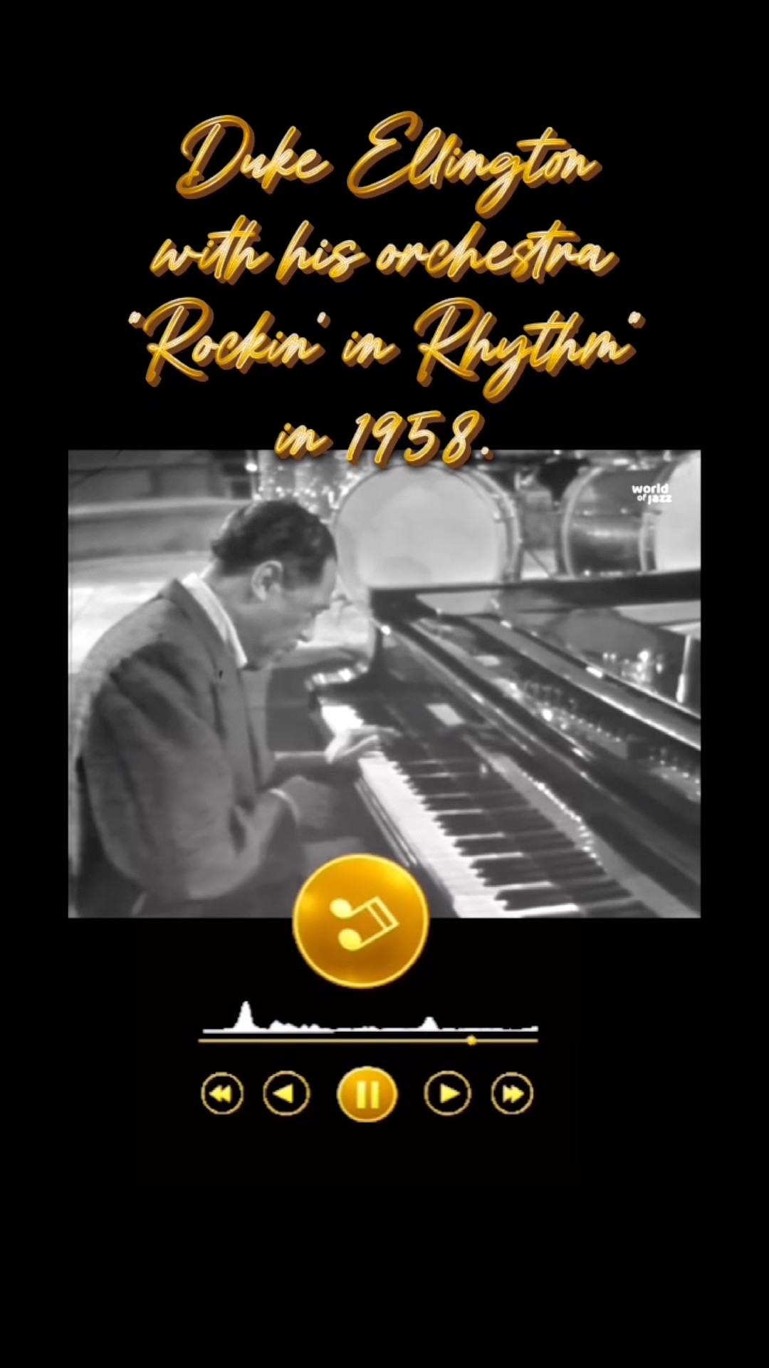 Duke Ellington with his orchestra “Rockin' in Rhythm” in 1958