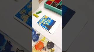 Starry Night #tutorial !! Click description to see step-by-step tips!  #art #starrynight #vangogh