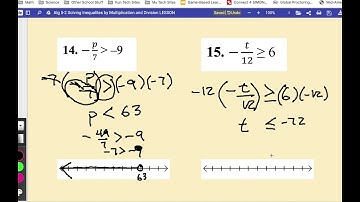 Alg 5-2 Solving Inequalities by Multiplication and Division - Multiplying with Negative Numbers