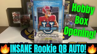 *🔥INSANE STAR QB AUTOGRAPH PULL🔥* From This Bowman Chrome Football Hobby Box! Awesome Box!