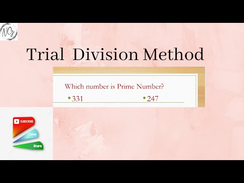 PRIMALITY OF NUMBER || Trial Division Method || Check whether a number is prime or not.