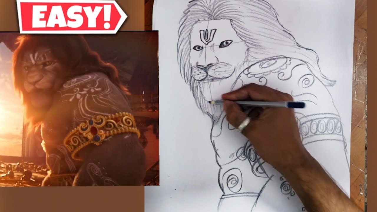 Mahavatar Narsimha drawing | How to draw Narsimha movie
