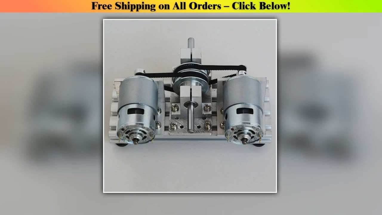 12V 24V DC Dual Spindle Motor Drive Kit 775 795 895 DC Motor Large Torque Timing Belt Pulley 60 80