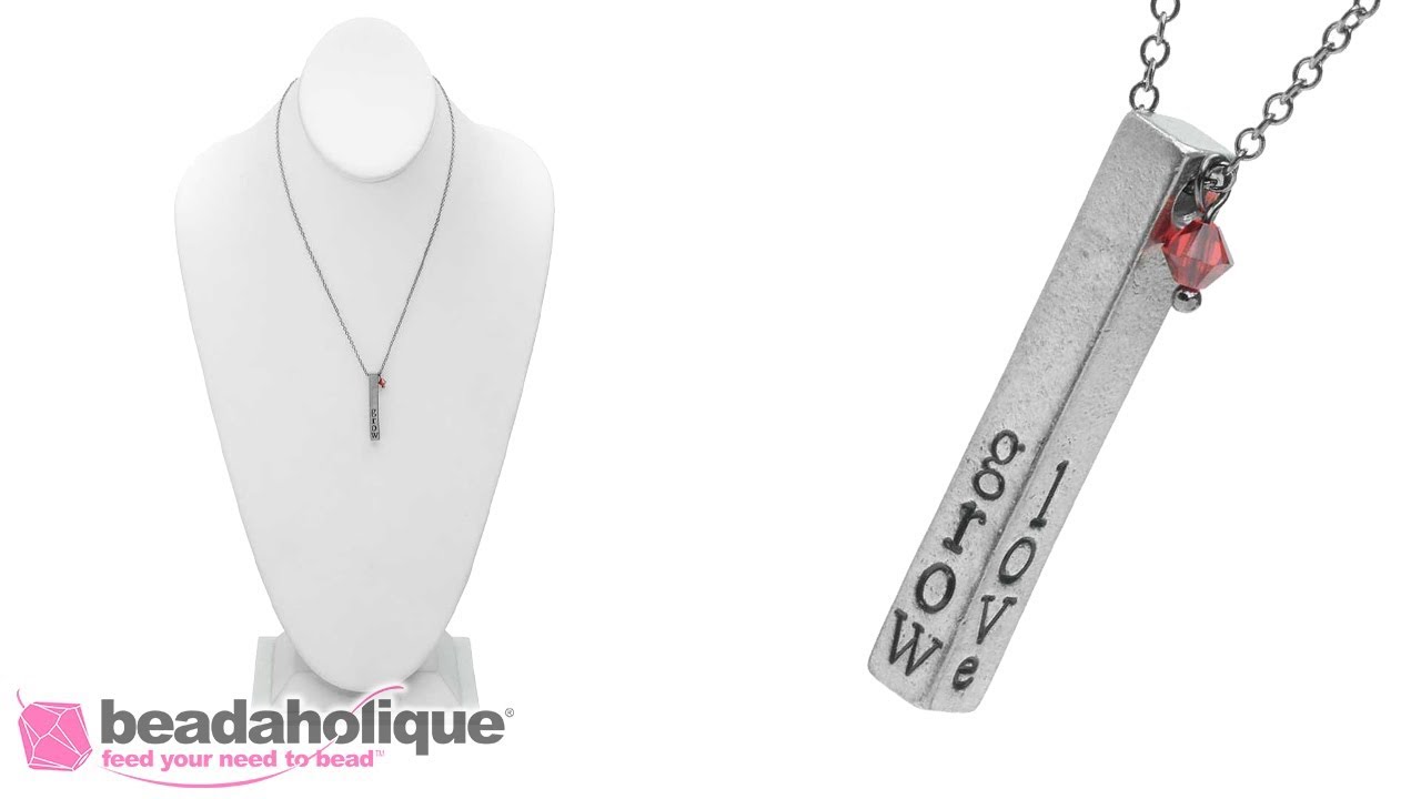 How to Metal Stamp a 3D Bar Pendant and Make a Necklace