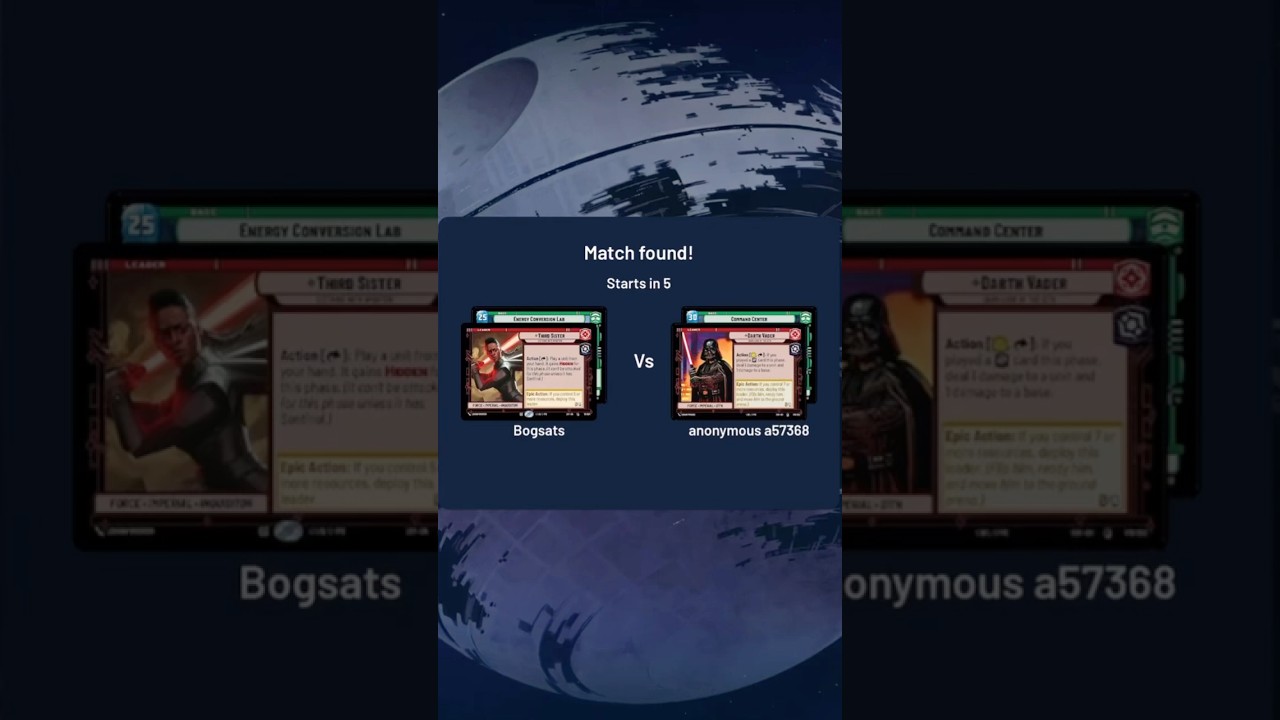 Third Sister ECL vs Darth Vader 1 Green