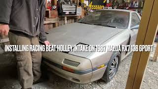 1987 MAZDA RX7 FC 13B RACING BEAT HOLLEY CARBURETOR INTAKE INSTALLATION 