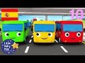 Canciones Infantiles | Diez Autobuses | P. 4 | Dibujos Animados | Little Baby Bum en Español