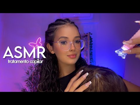 ASMR - TRATAMENTO CAPILAR EM VOCÊ 🌙| atenção pessoal