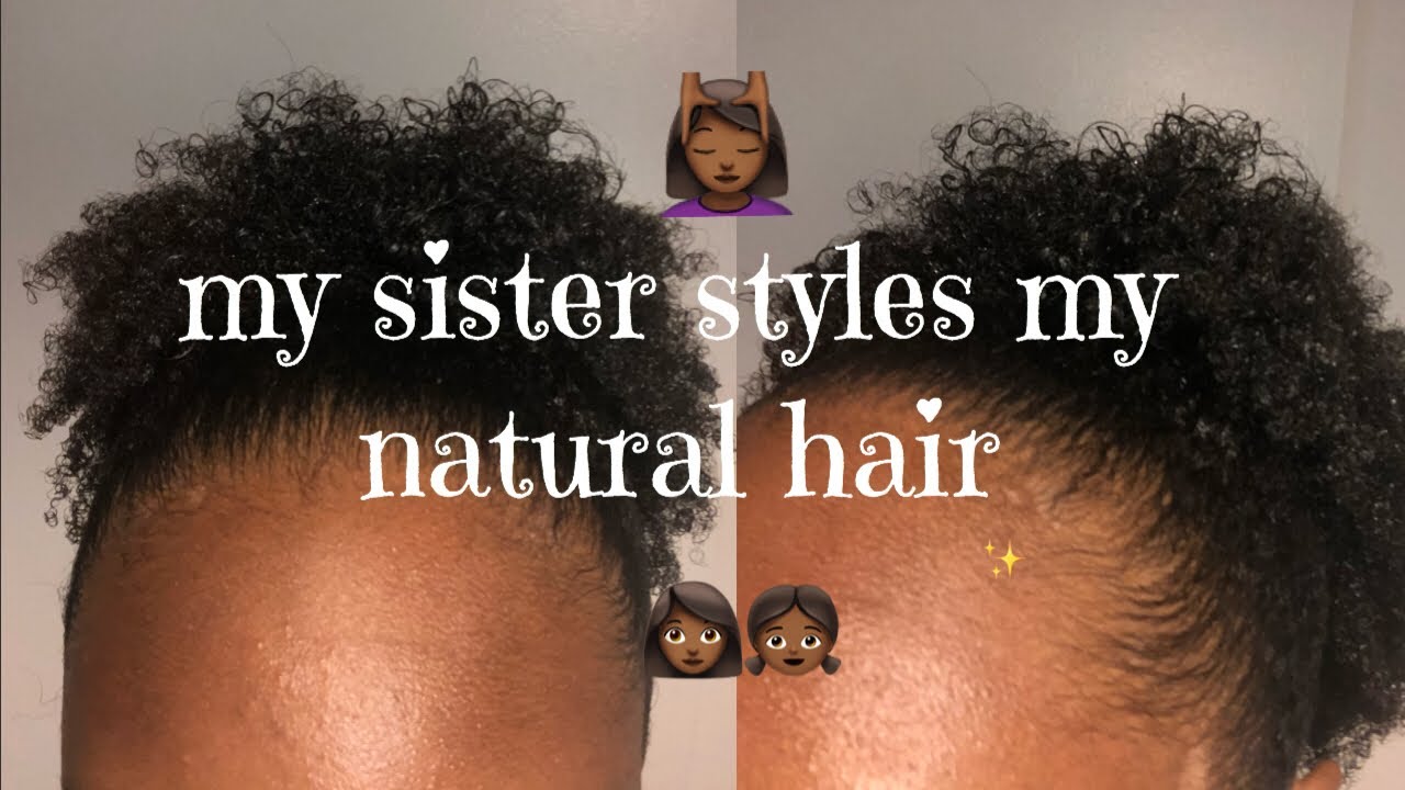 My 11 YEAR OLD SISTER Styles my Natural 4c Hair Heavenb. YouTube