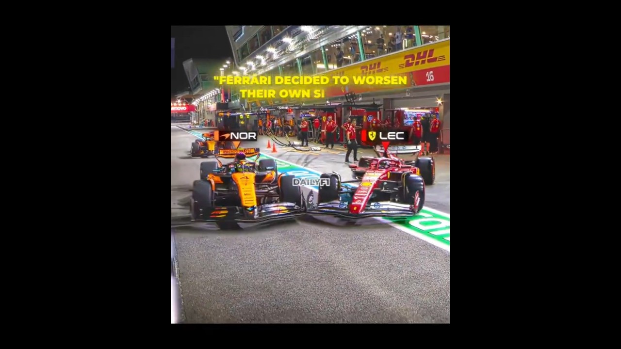 Leclerc crashed in the pitlane🤯💥