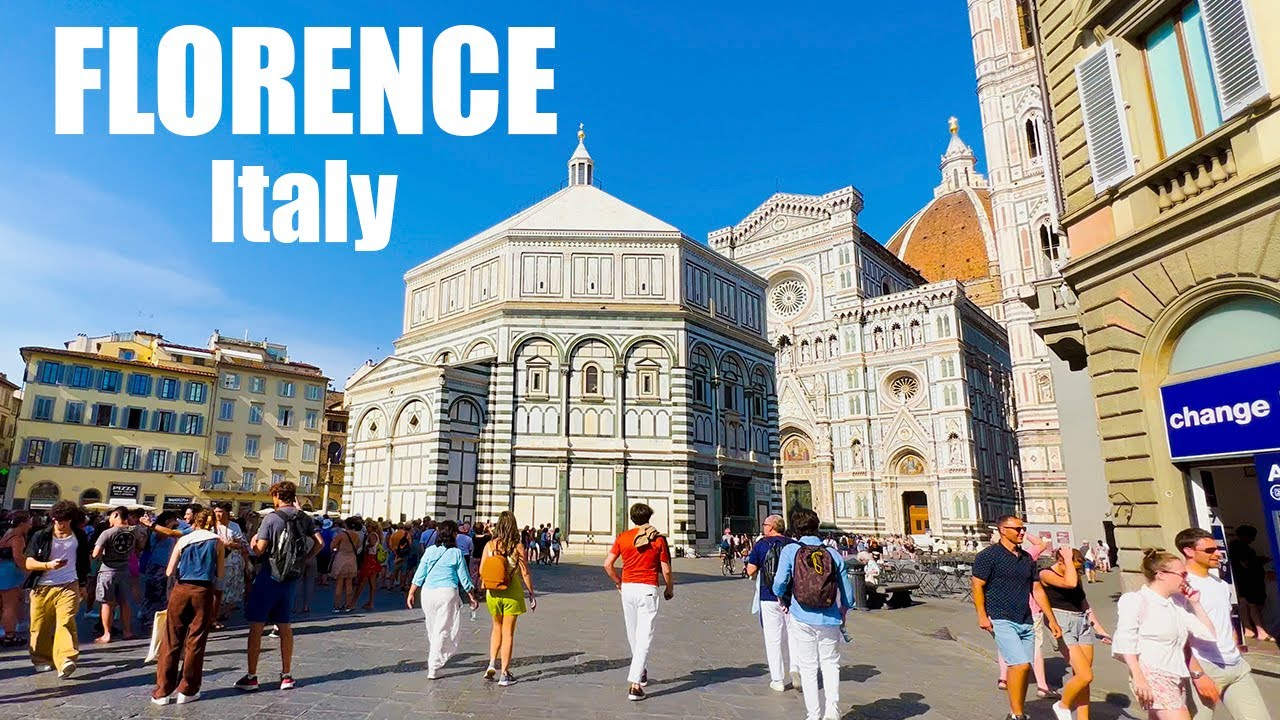 FLORENCE Summer, 4K HDR Walking Tour 🇮🇹 Italy Walk with captions