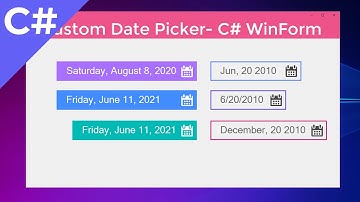 Crear Selector de Fecha Personalizado (Custom DateTimePicker) - WinForm C#