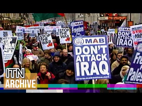 Iraq War 20th Anniversary: "Don't attack Iraq!" – Historic Stop the War March (2003) - YouTube