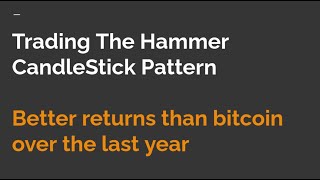 Trading The Hammer CandleStick Pattern using python | Yield better than bitcoin for the last year.