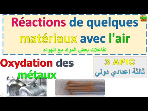 Oxydation Des Métaux Dans L Air 3 Eme Année Réaction De Quelques Matériaux Avec L Air 3ac