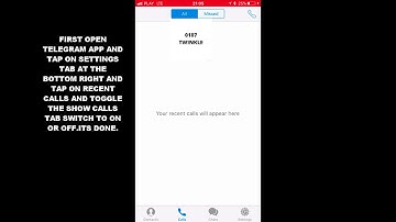 HOW TO DISABLE OR ENABLE SHOW CALLS TAB IN TELEGRAM APP IOS