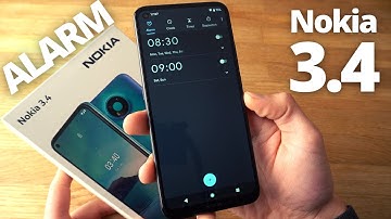Nokia 3.4 : How to Set up Alarm / Timer /Stopwatch on your Phone + Change Alarm Volume