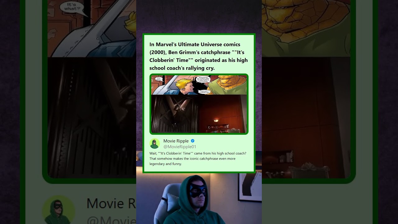 Marvels Ultimate Universe Comics Its Clobberin Time Came From Ben Grimms High School Coach