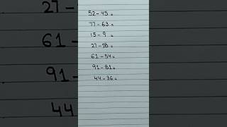 Easy Subtraction Trick               #maths #learningmath #easymath #basicmath #shorts