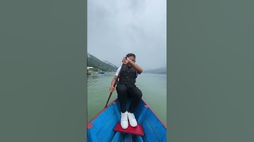 Boating at Pokhara Phewa lake. #pokhara #boating #lake #video #reels #views #sikkim #nepal #travel