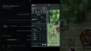 D&D Beyond Maps VTT View Character Sheet Short