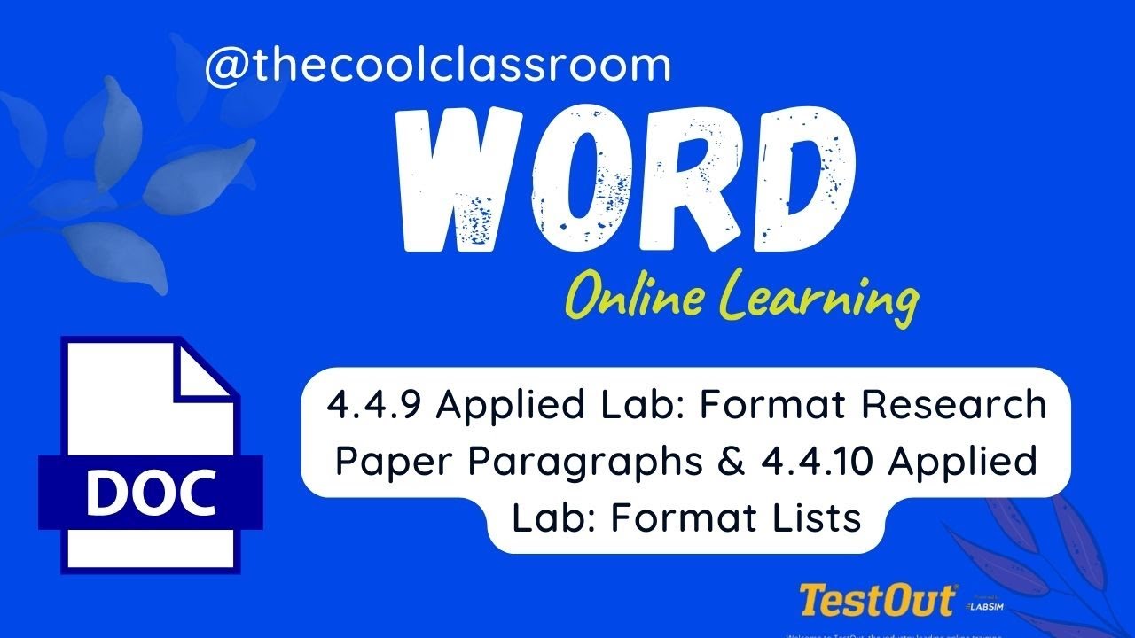 4.4.9 applied lab format research paper paragraphs next resource