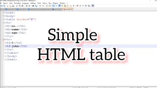 Simple html table  | html day3