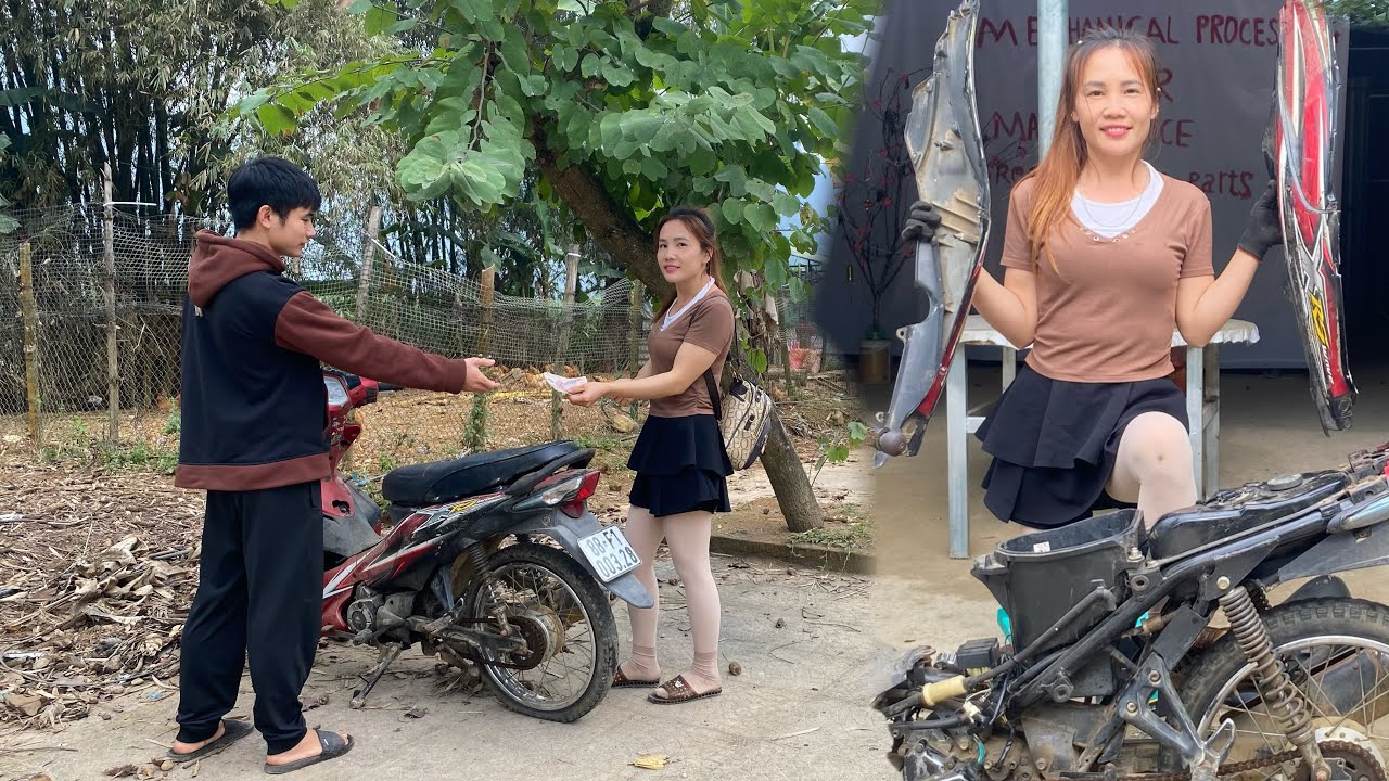 The girl spent $100 to buy the car that they had abandoned in the chicken coop.