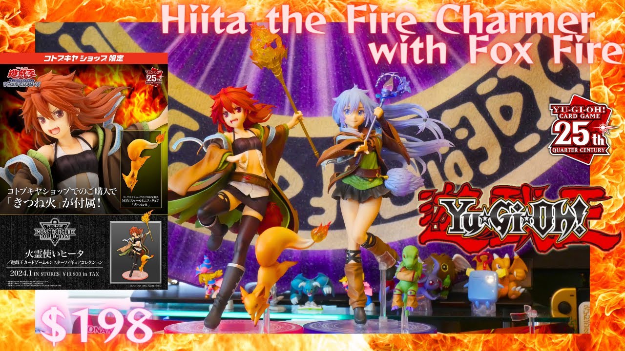 [Review] Hiita the Fire Charmer and Fox Fire KOTOBUKIYA Figure Yu-Gi-Oh  Duel Monsters Eng sub unbox