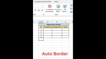 Trick to apply autoborders in excel 💪#exceltricks #exceltips