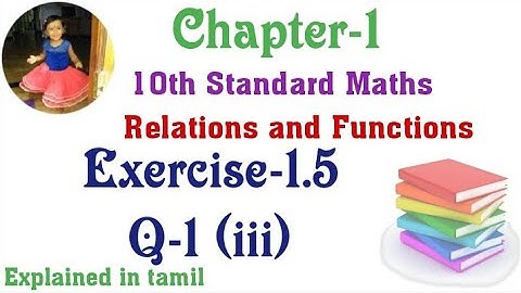 10th std maths (T.N)2022 Chapter-1 (Relations and Functions) Exercise-1.5 Question 1(iii)