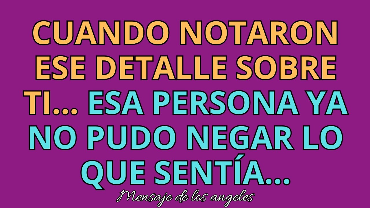 😲 Cuando notaron ese detalle sobre ti... esa persona ya no pudo negar lo que sentía...