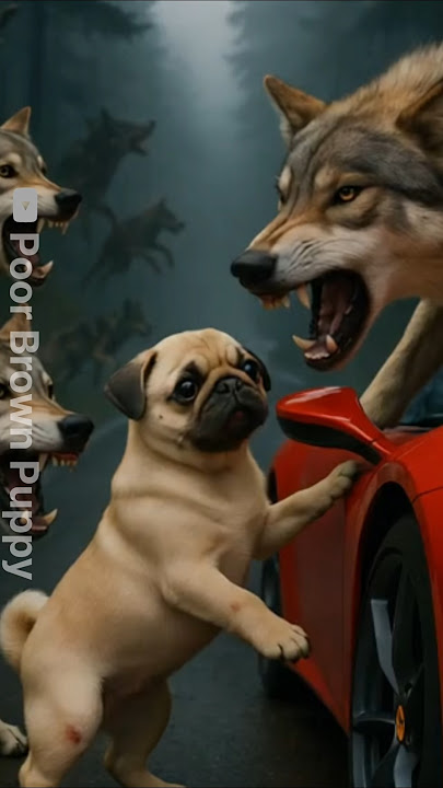 A man was attacked by wolves Pug rescue him #story #rescue #animalrescue