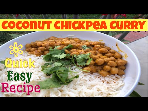 How to make Quick & easy Chickpea Coconut Curry with White Rice