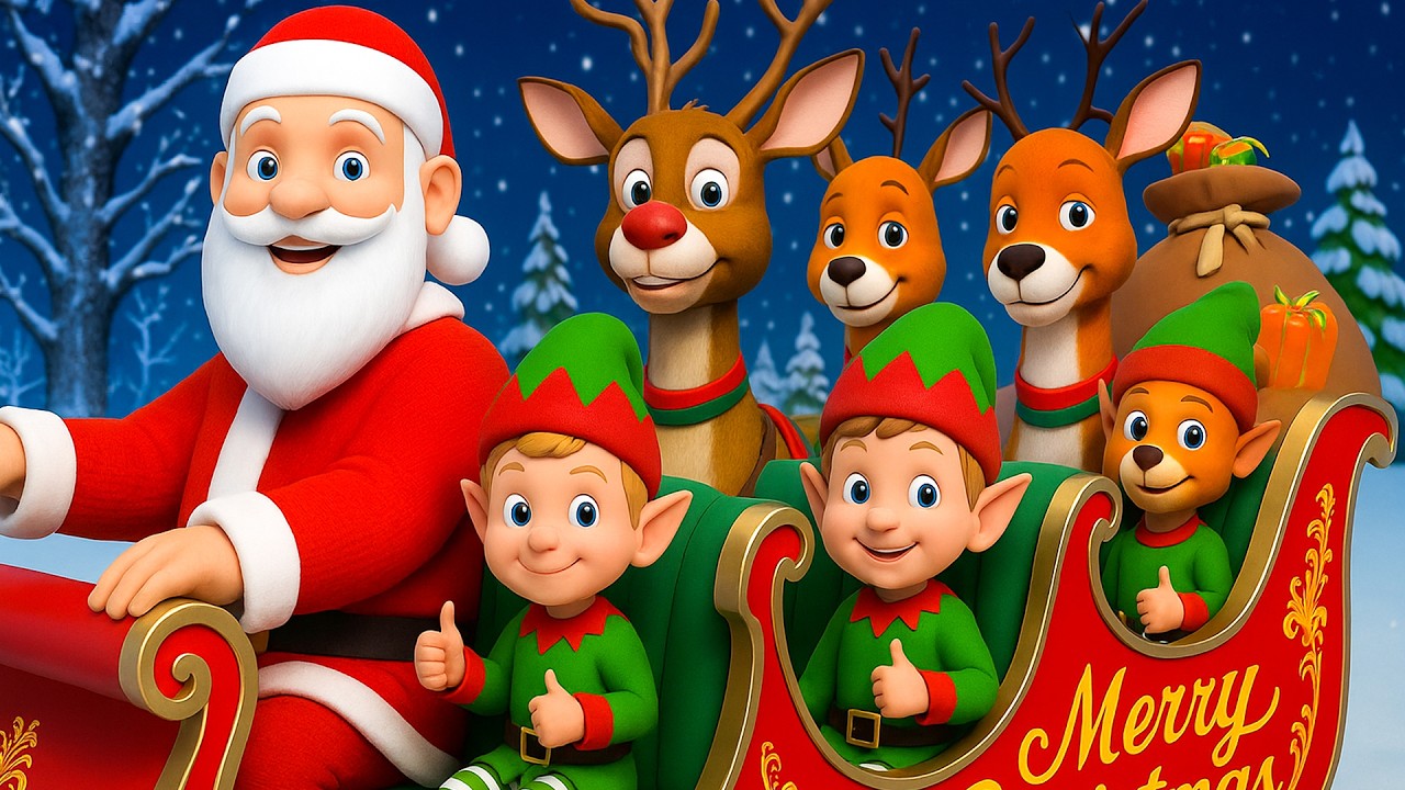 Jingle Bells 🔔 Kids Christmas Song 2026 🎅🎄 Sing with Santa 🎶 Baby Ceria