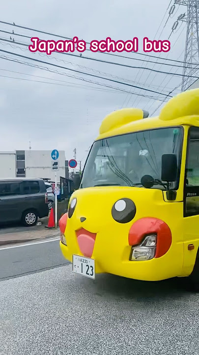 Pikachu school bus -Japan’s school bus#japan #pokemon #pikachu