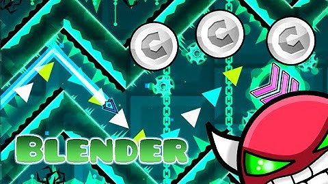 Geometry Dash│Blender (Easy Demon) (3 Coins), By Codex