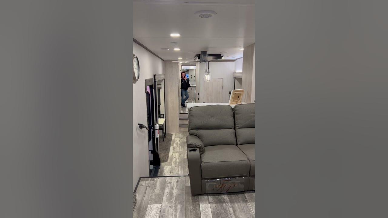 Getting fancy at the 2023 Dallas RV Show! Loving the Momentum 410 Toy
