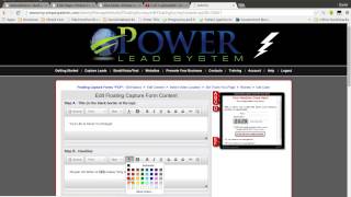 How To Make A Floating Capture Form In Power Lead System