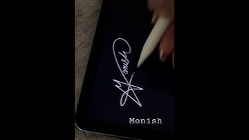 Signature style “Monish”🖊️Comment your name!
