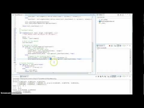 Neural Nets in Python: Ch 3.1 Training the Network (Part 1)