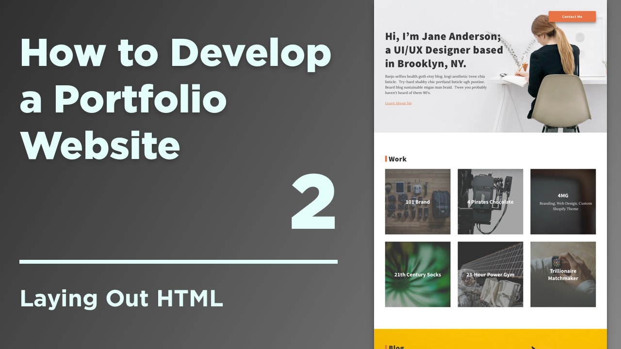 How To Develop A Responsive Portfolio Website 02 Laying Out Html