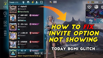 Invite Option Not Showing Glitch In BGMI | How to Fix Invite Option Not Showing | Request Time Out