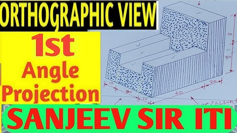 How To Draw Isometric view change from Orthographic in 1st Angle Projection #sanjeevsiriti#