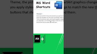 How to Expand or Collapse the Text under a Heading using Keyboard Shortcut Keys in MS Word Document