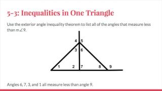 Chapter 5--Triangles and Indirect Proofs